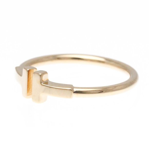 Tiffany T Wire Ring Pink Gold (18K) Fashion No Stone Band Ring Pink Gold - Picture 2 of 8